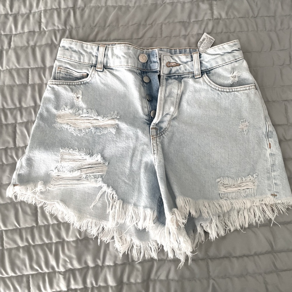 Zara High Waisted Jean Shorts size 2